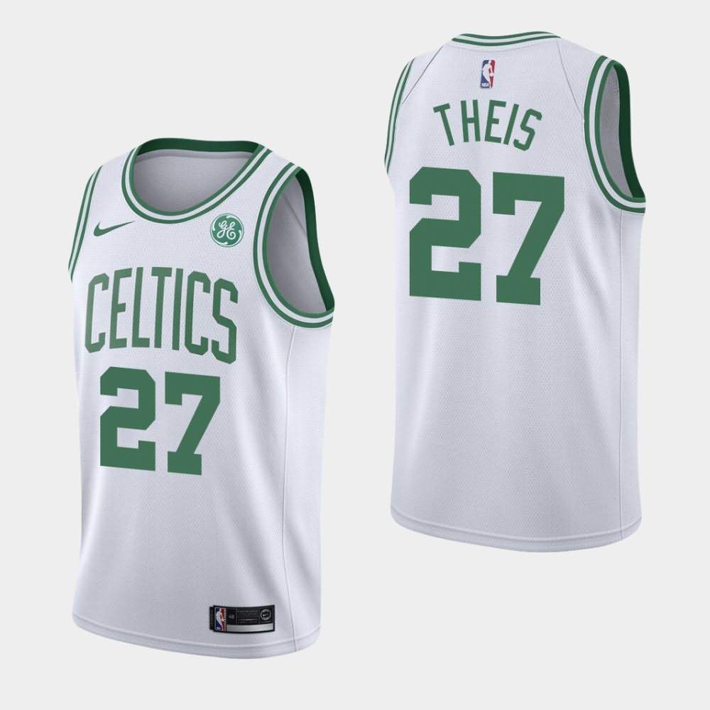Men's Boston Celtics #27 Daniel Theis White 2019-20 GE Patch Association Jersey MCF54E7X