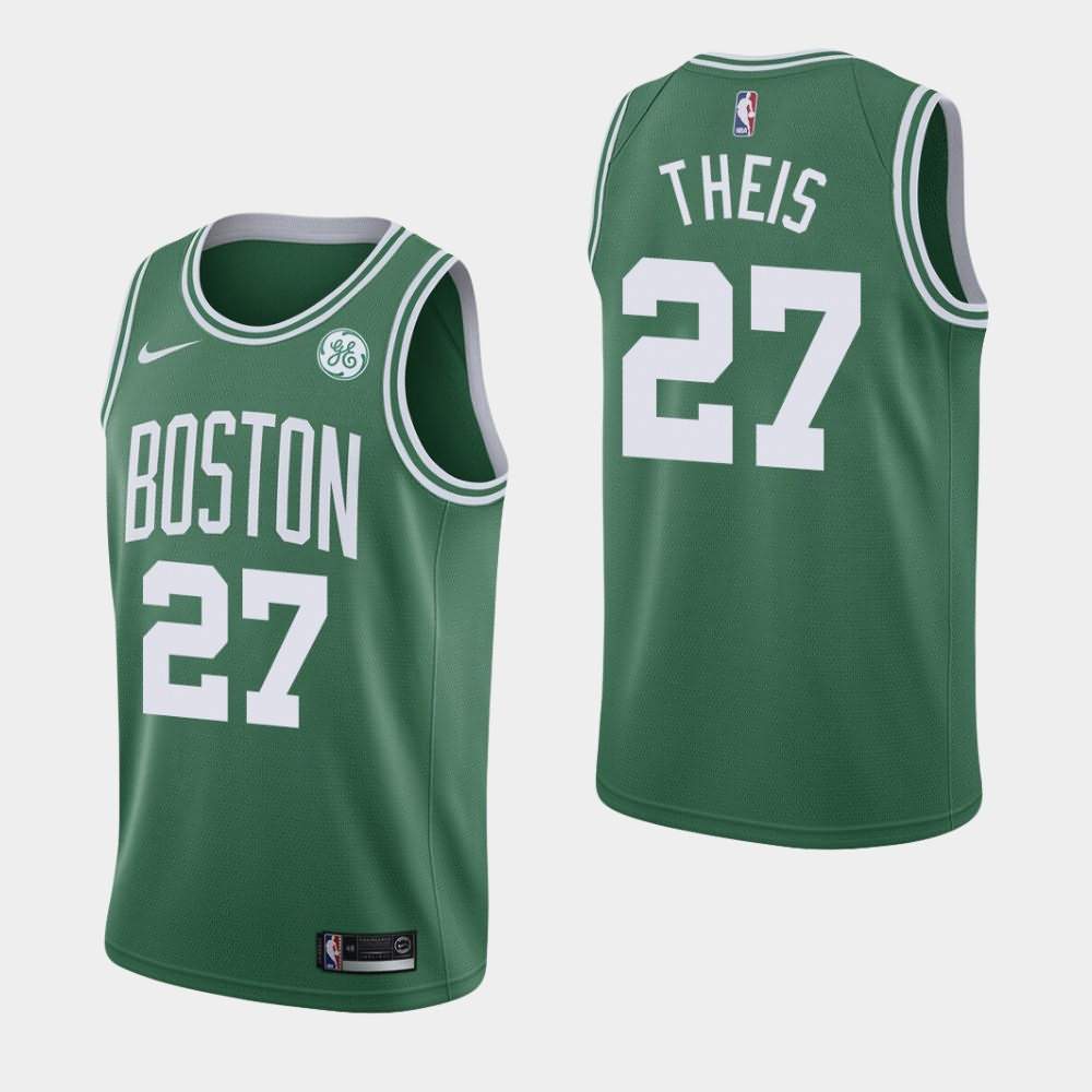 Men's Boston Celtics #27 Daniel Theis Green 2019-20 GE Patch Icon Jersey DIH18E6A