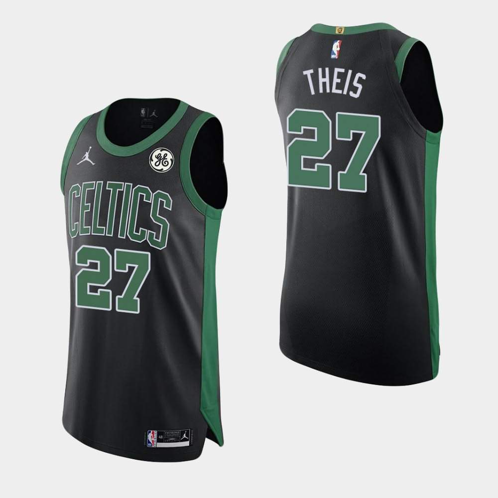 Men's Boston Celtics #27 Daniel Theis Black 2020-21 GE Patch Statement Jersey TFP36E7E