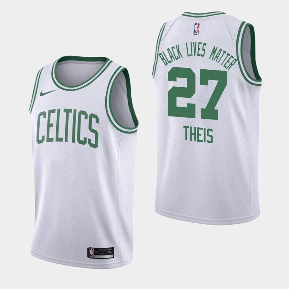 Men's Boston Celtics #27 Daniel Theis White Association Black Lives Matter Orlando Return Jersey XLS86E4H