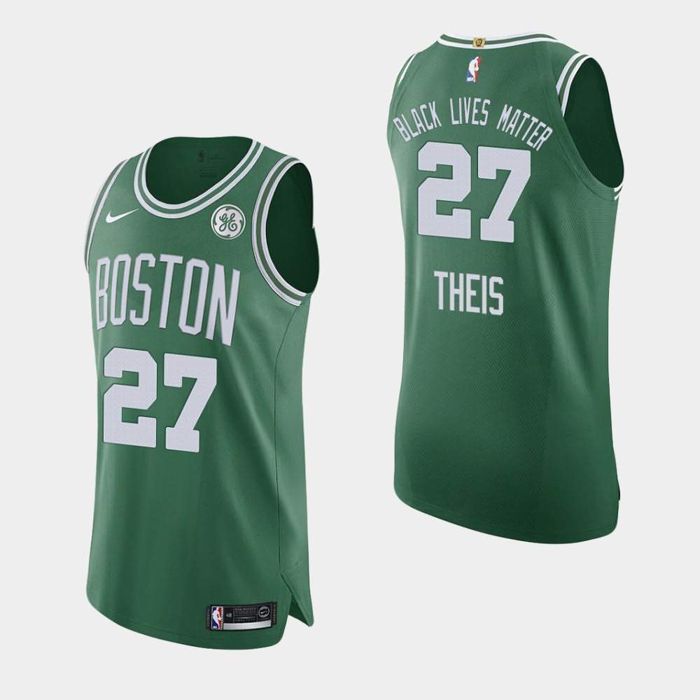 Men's Boston Celtics #27 Daniel Theis Green Icon GE Patch Black Lives Matter Orlando Return Jersey EWT83E1U