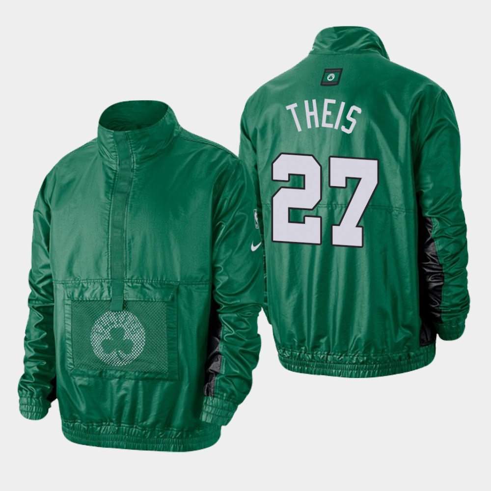 Men's Boston Celtics #27 Daniel Theis Kelly Green Lightweight Courtside Jacket XHM70E4K
