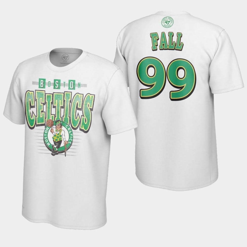 Men's Boston Celtics #99 Tacko Fall White NBA Vintage Tubular Retro Day T-Shirt IXG44E5U