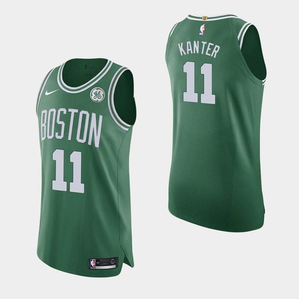 Men's Boston Celtics #11 Enes Kanter Gray Long Sleeve Shooting Noches ...
