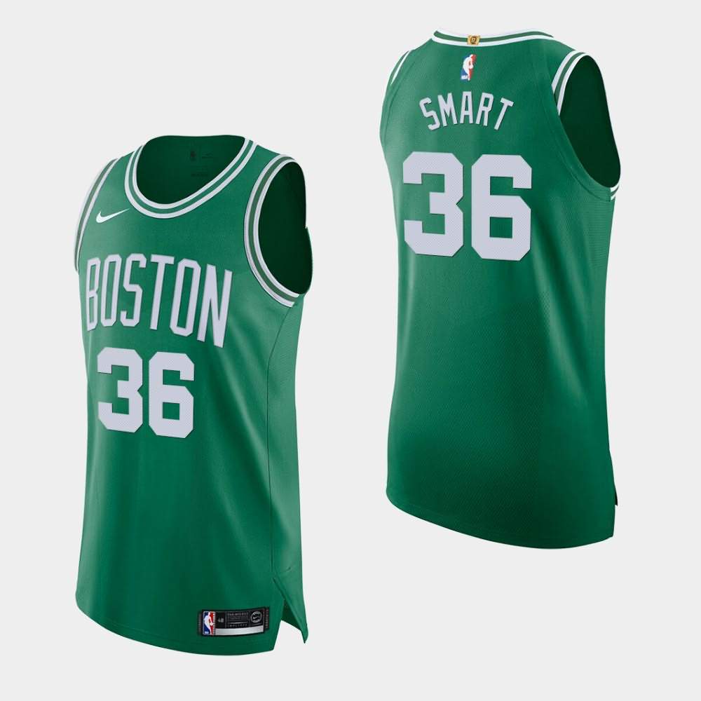 Men's Boston Celtics #36 Marcus Smart Green 2020-21 Icon Jersey KYS07E7W