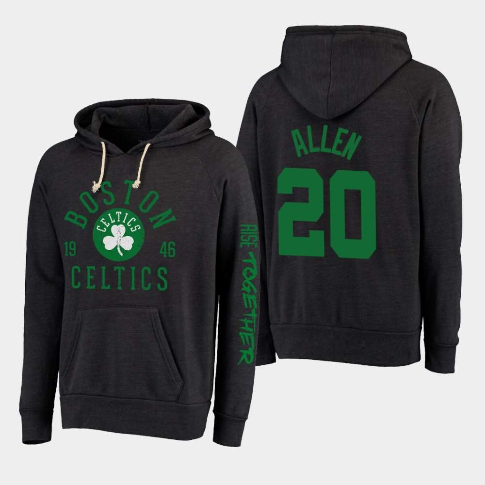 Men's Boston Celtics #20 Ray Allen Black Threads Tri-Blend Rise Together Hoodie WJH01E0F
