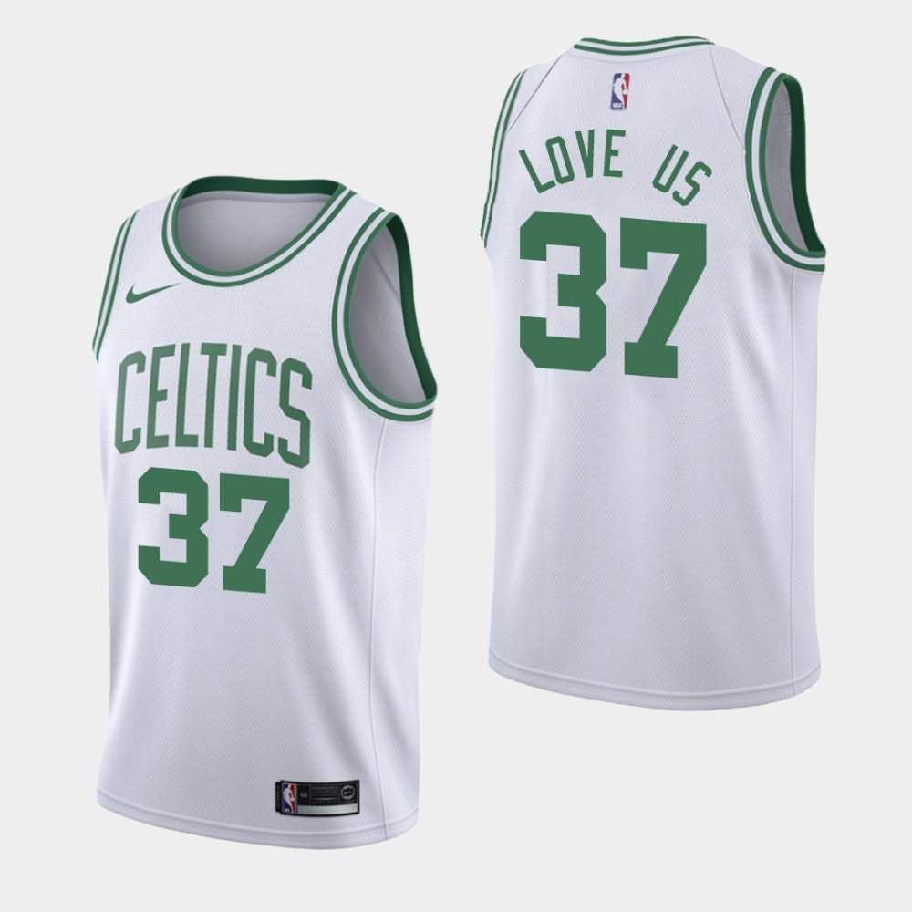 Men's Boston Celtics #37 Semi Ojeleye White Social Justice Jersey DKQ04E4U