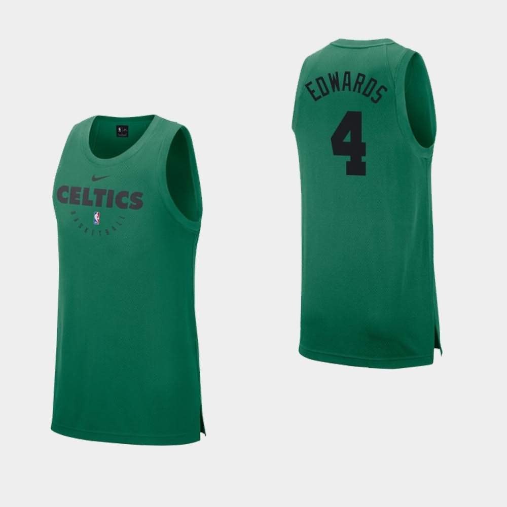 Men's Boston Celtics #4 Carsen Edwards Kelly Green Elite Practise Tank Top AGV37E6X