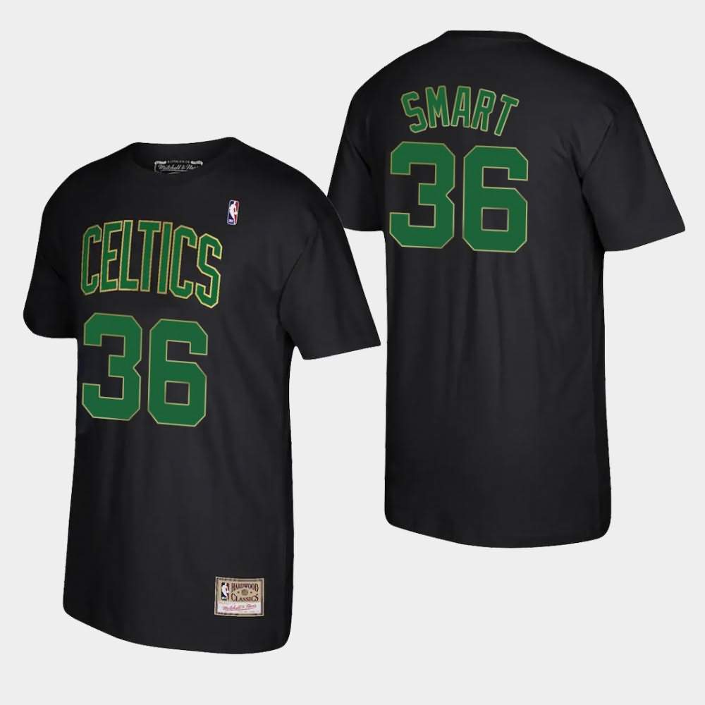 Men's Boston Celtics #36 Marcus Smart Black Hardwood Classics Reload T-Shirt CZK40E5R