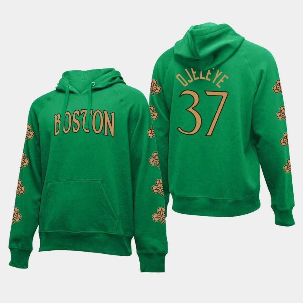 Men's Boston Celtics #37 Semi Ojeleye Kelly Green Logo City Hoodie URH73E8R