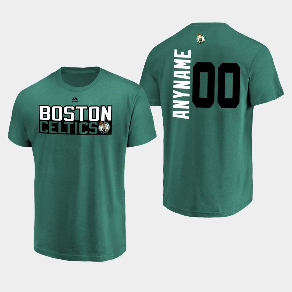 Men's Boston Celtics #00 Custom Green Name and Number T-Shirt HWX74E5A