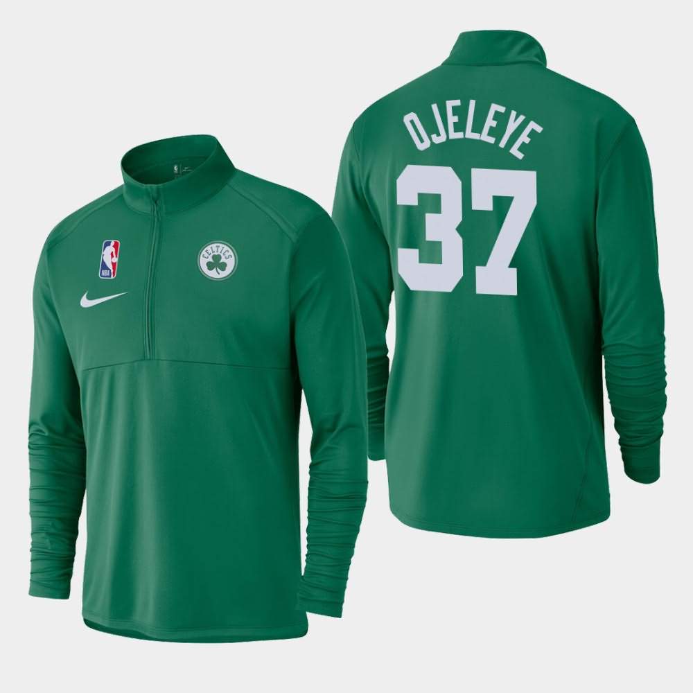 Men's Boston Celtics #37 Semi Ojeleye Kelly Green Half-Zip Pullover Element Logo Performance Jacket DJD14E0A