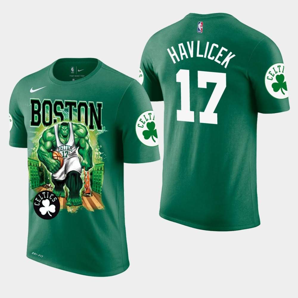 Men's John Havlicek #17 Boston Celtics Striped Green Jersey - John Havlicek  Celtics Jersey - boston celtics marcus smart jersey 