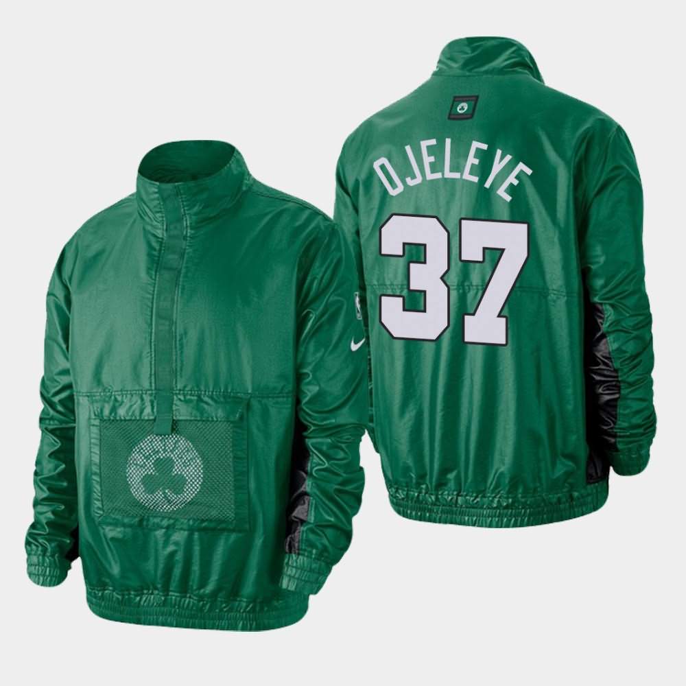 Men's Boston Celtics #37 Semi Ojeleye Kelly Green Lightweight Courtside Jacket NTK85E8T
