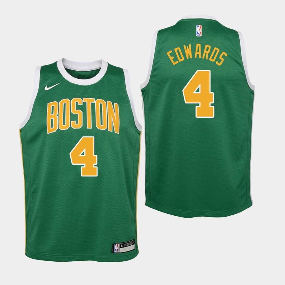 Youth Boston Celtics #4 Carsen Edwards Green Earned Jersey PXN55E2Y